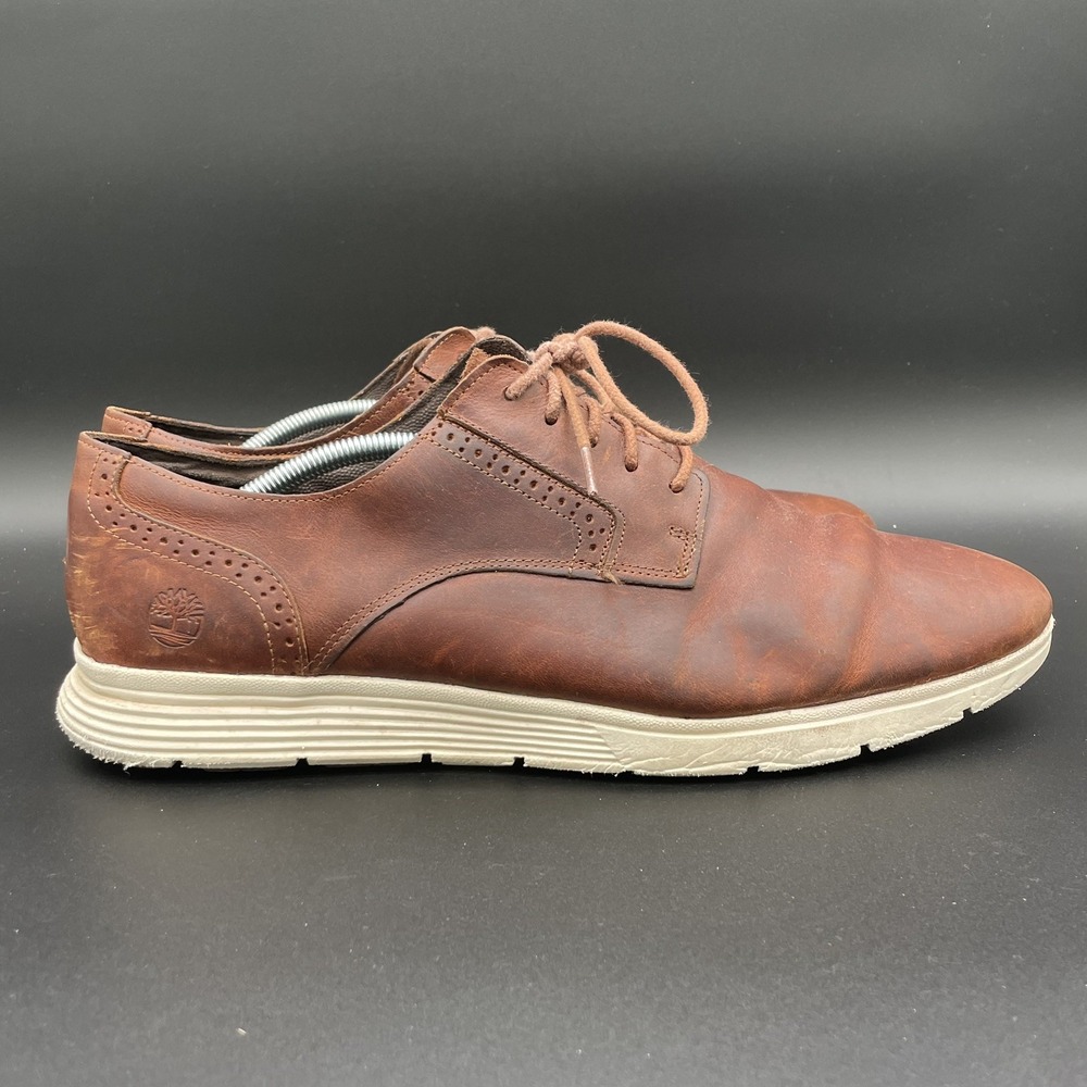 Timberland Men's Franklin Park Brogue Oxford Dress Shoes Brown Leather Size 14